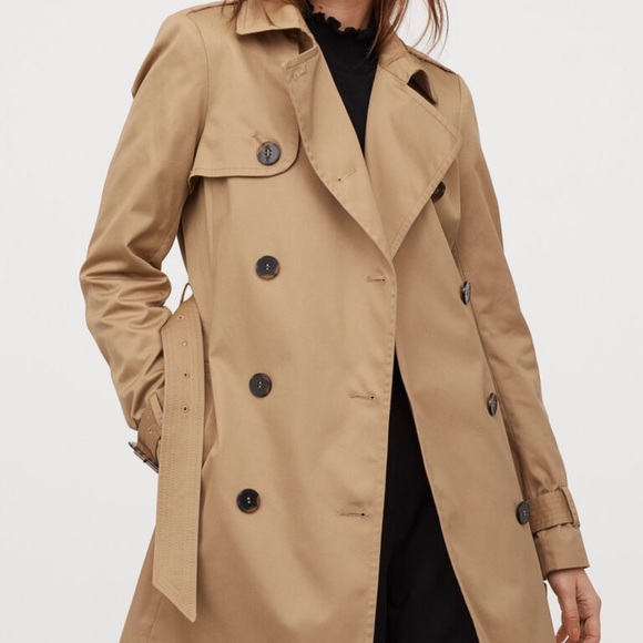 H&M Jackets & Blazers - H&M Classic Camel Trench Coat Sz 4